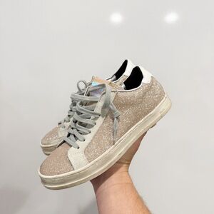 P448 Women's John Glitter Lace-Up Sneakers